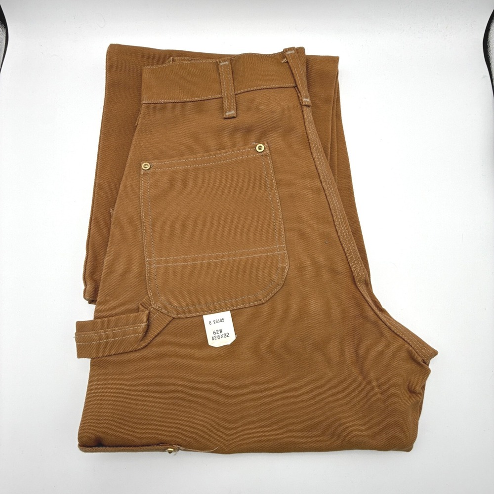 Carhartt Double Front Logger Pants Mens 28x32 62W Brown NWT NOS Faded